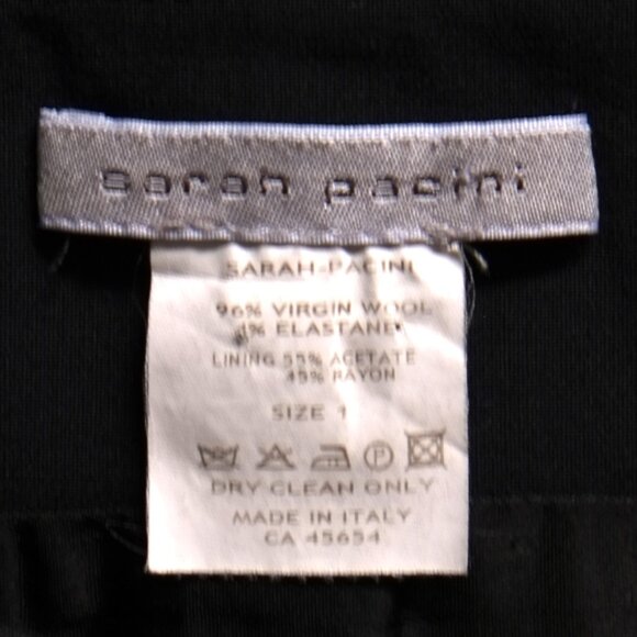 Sarah Pacini calf-length architectural wool skirt - Picture 8 of 8